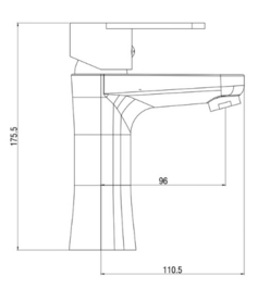 Смеситель для раковины РМС PL1-001F белый